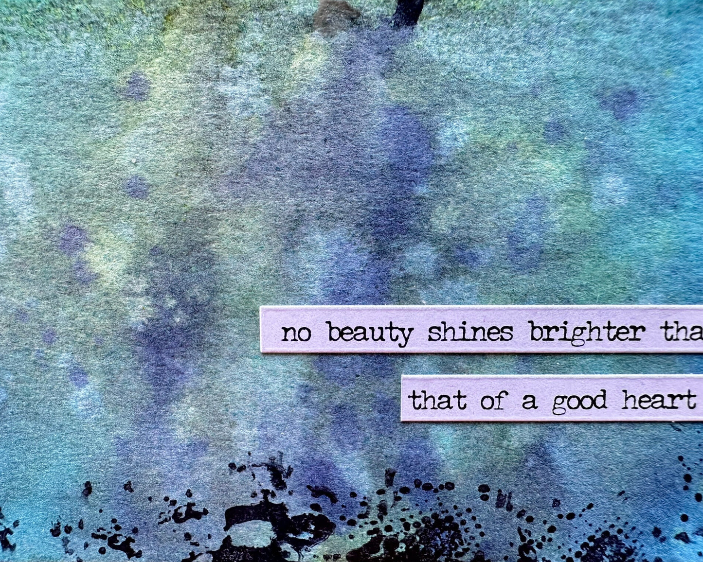 Original Artwork Notecard - No Beauty Shines Brighter Than That of a Good Heart