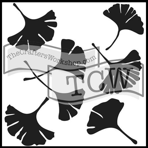 TCW Stencil -Mini Ginko Leaves