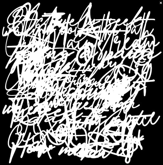 TCW Stencil Messy Script 6x6 (TCW1093s)
