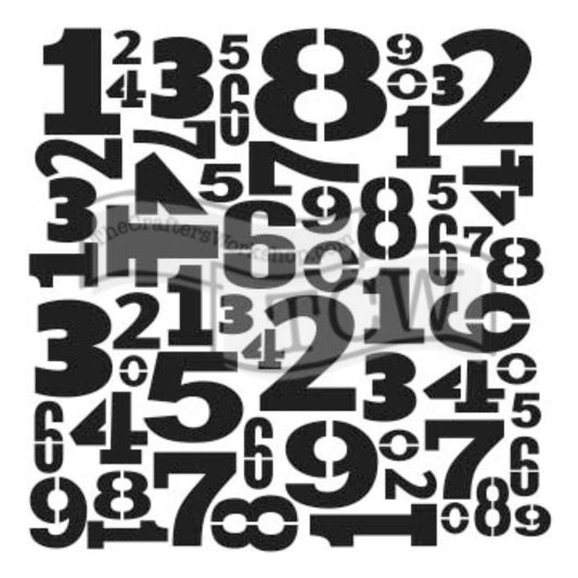 TCW Stencil - Number Scramble by Balzer Designs